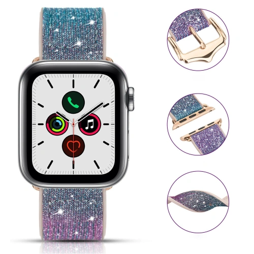 Kup Kingxbar Chameleon Band Apple Watch 4/5/6/7/SE/8/9/Ultra 44/45/49mm modrý - KGX376 - {ean13} - Sklep Home Screen
