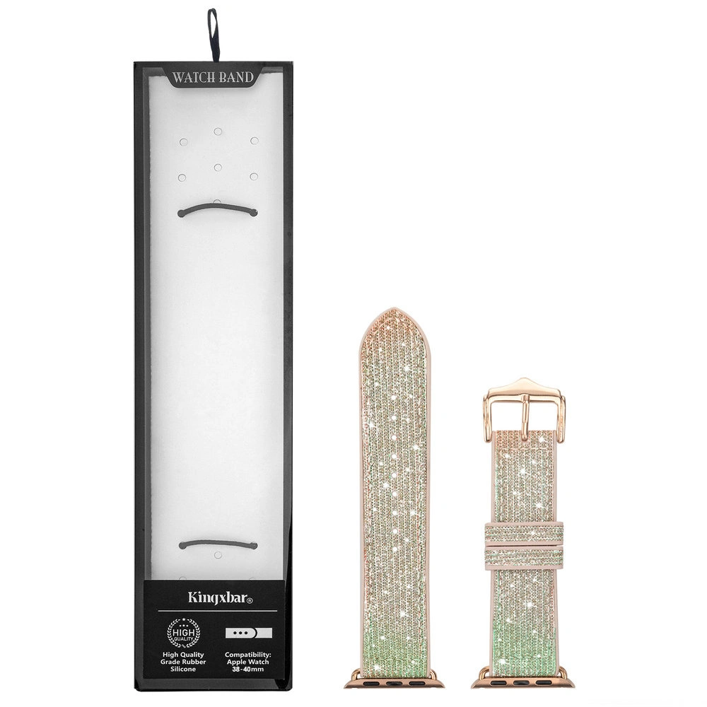 Kingxbar Chameleon Band Apple Watch 4/5/6/7/SE/8/9/Ultra 44/45/49mm srebrny