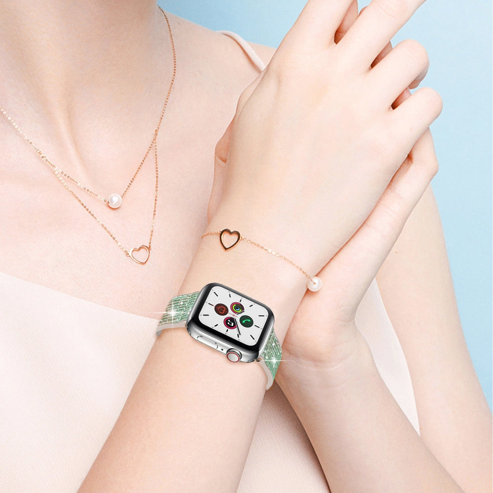 Kingxbar Chameleon Band Apple Watch 4/5/6/7/SE/8/9/Ultra 44/45/49mm srebrny