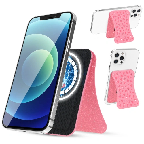 Kup Magnetische Geldbörse Kingxbar Magnetic Pocket MagSafe Apple Apple iPhone 12/13/14 Serie rosa - KGX379 - {ean13} - Sklep Home Screen