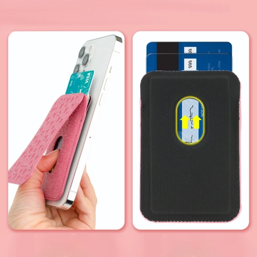 Kup Magnetische Geldbörse Kingxbar Magnetic Pocket MagSafe Apple Apple iPhone 12/13/14 Serie rosa - KGX379 - {ean13} - Sklep Home Screen