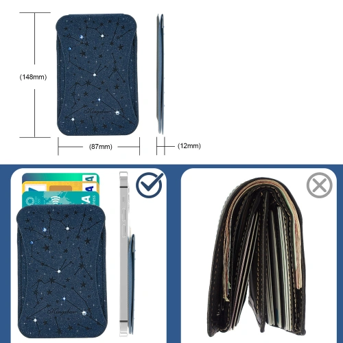 Kup Magnetyczny portfel Kingxbar Magnetic Pocket MagSafe Apple Apple iPhone 12/13/14 Series niebieski - KGX380 - {ean13} - Sklep Home Screen