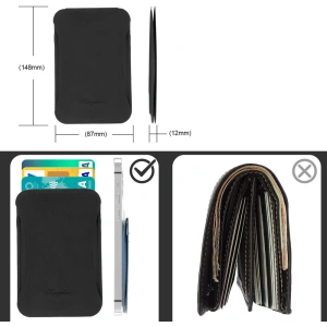 Kup Portofel magnetic Kingxbar Magnetic Pocket MagSafe Apple Apple iPhone 12/13/14 Series negru - KGX381 - {ean13} - Sklep Home Screen