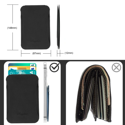 Buy Magnetyczny portfel Kingxbar Magnetic Pocket MagSafe Apple Apple iPhone 12/13/14 Series black - KGX381 - {ean13} - Home Screen Store Europe