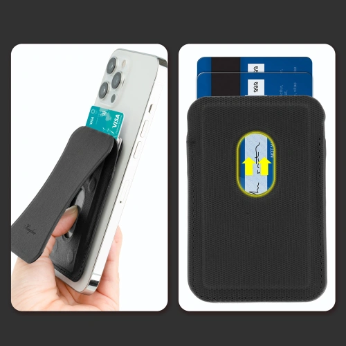Kup Portofel magnetic Kingxbar Magnetic Pocket MagSafe Apple Apple iPhone 12/13/14 Series negru - KGX381 - {ean13} - Sklep Home Screen