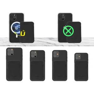 Kup Magnetická peněženka Kingxbar Magnetic Pocket MagSafe Apple Apple iPhone 12/13/14 Series černá - KGX381 - {ean13} - Sklep Home Screen