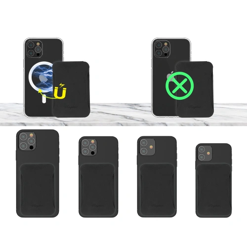 Buy Magnetyczny portfel Kingxbar Magnetic Pocket MagSafe Apple Apple iPhone 12/13/14 Series black - KGX381 - {ean13} - Home Screen Store Europe