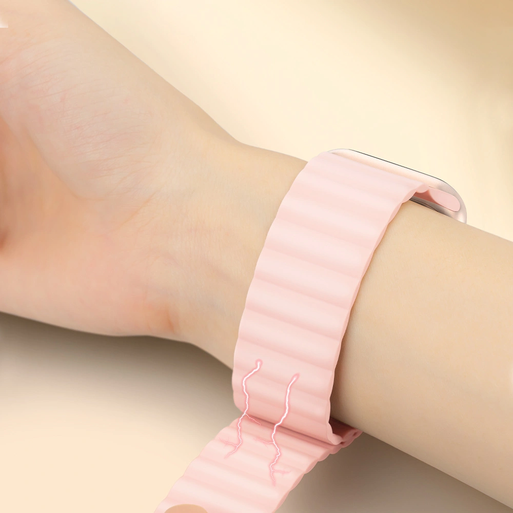 Kingxbar Magnetic Band Apple Watch 4/5/6/7/SE/8/9/Ultra 44/45/49mm czerwony