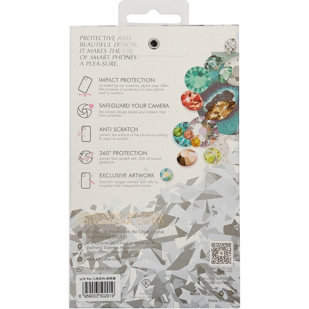 Etui Kingxbar Plain Apple iPhone 13 Pro szary