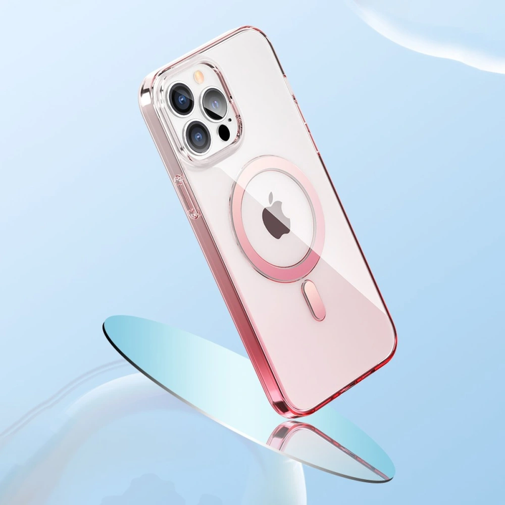 Etui Kingxbar PQY Pure MagSafe Apple iPhone 13 Pro Max czerwony