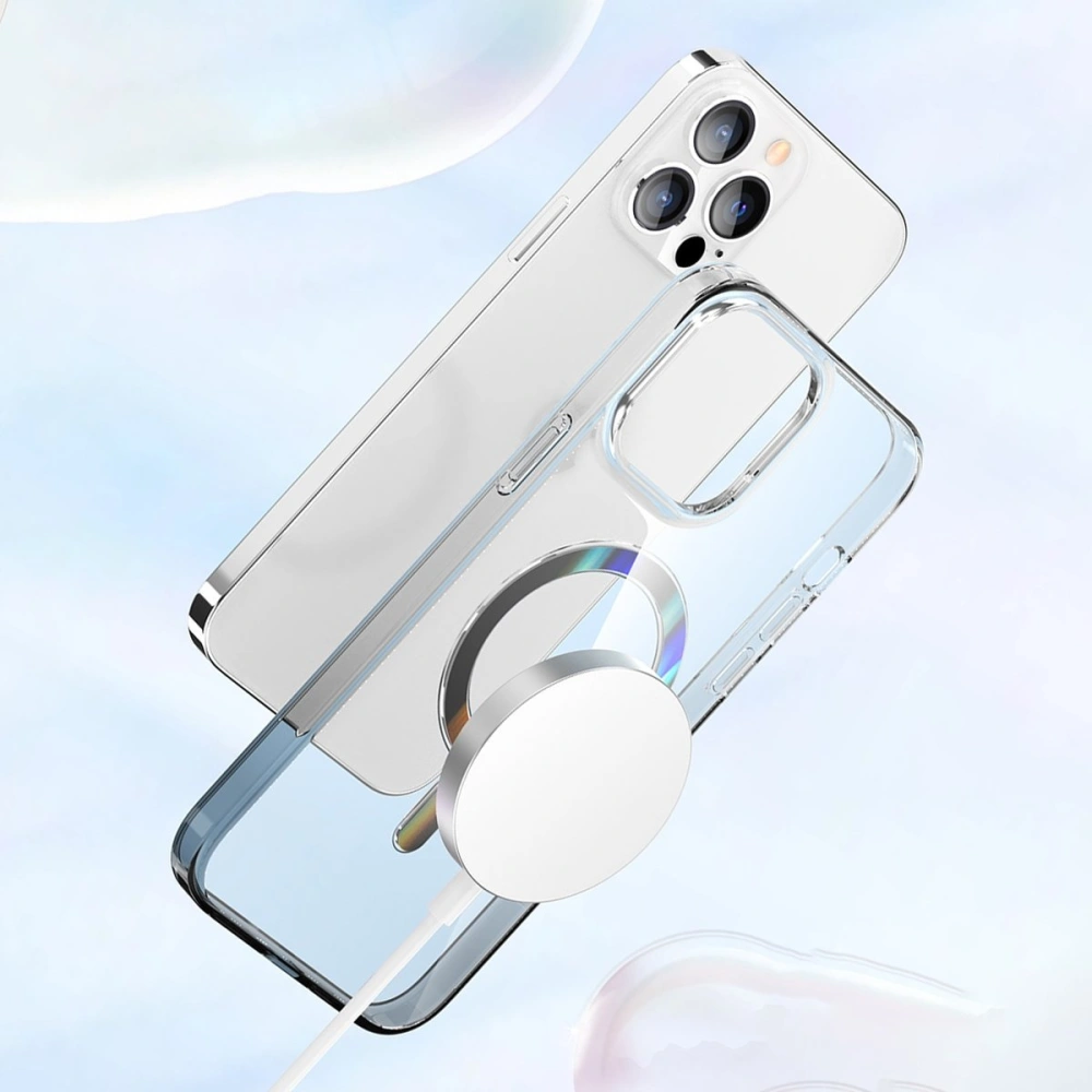 Etui Kingxbar PQY Pure MagSafe Apple iPhone 13 Pro czerwony