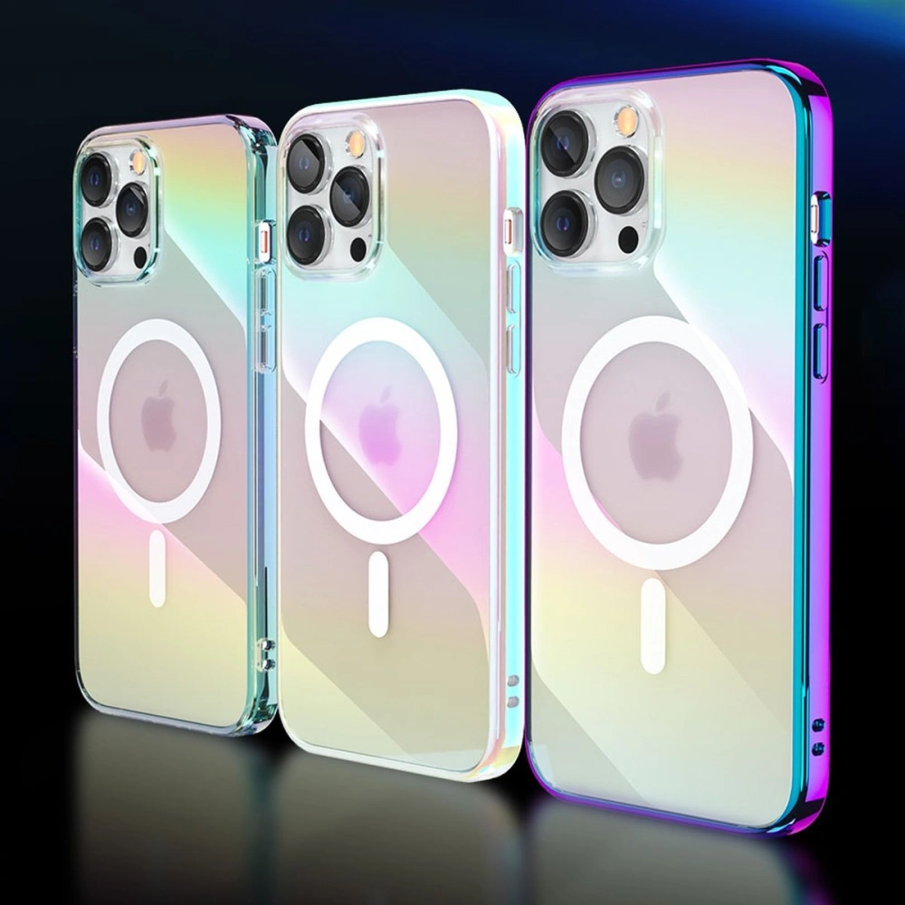 Etui Kingxbar PQY Nebula MagSafe Apple iPhone 13 Pro przezroczysty