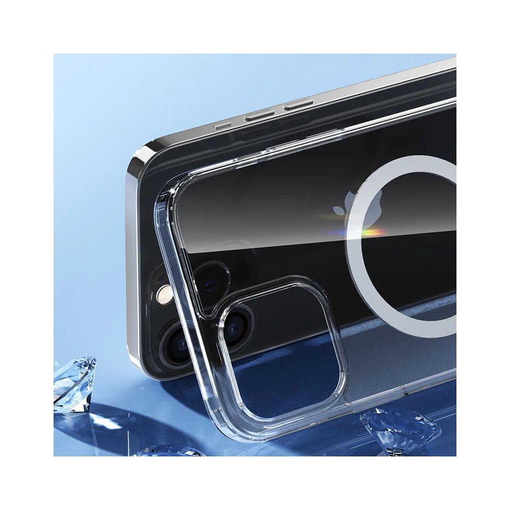Etui Kingxbar PQY Crystal MagSafe Apple iPhone 13 Pro Max przezroczysty