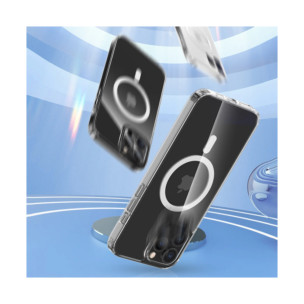 Etui Kingxbar PQY Crystal MagSafe Apple iPhone 13 Pro Max przezroczysty