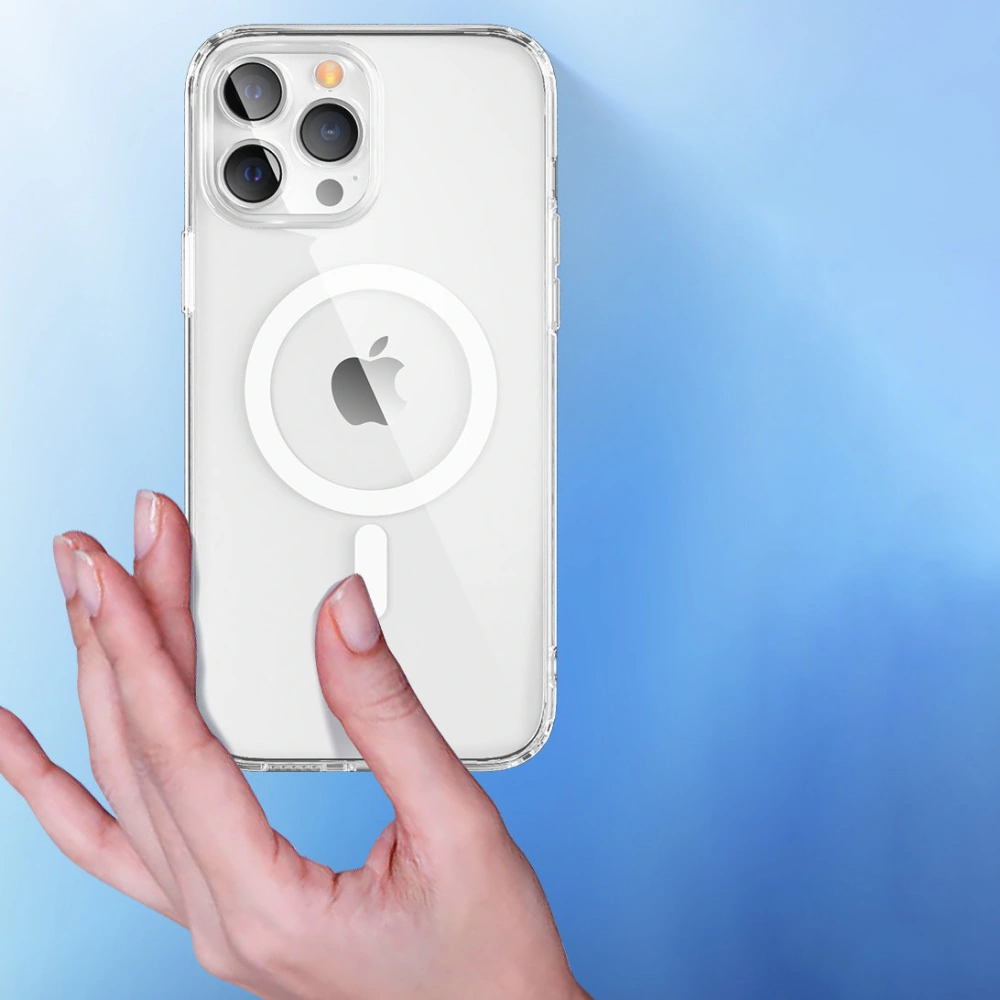 Etui Kingxbar PQY Crystal MagSafe Apple iPhone 13 Pro Max przezroczysty