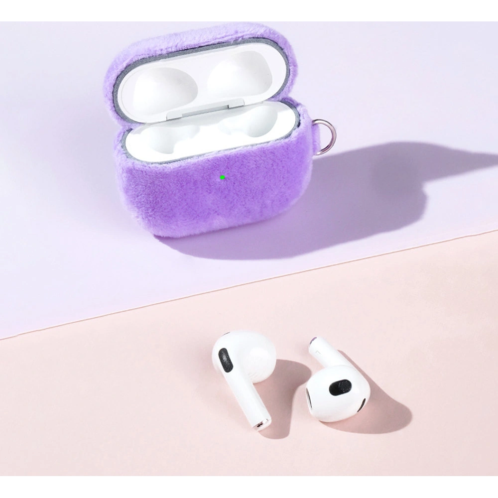 Etui Kingxbar Plush Pods Apple AirPods 3 fioletowy