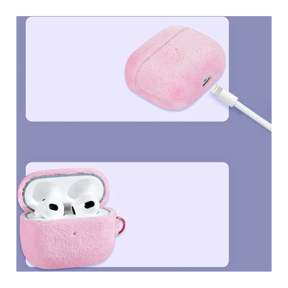 Etui Kingxbar Plush Pods Apple AirPods 3 fioletowy