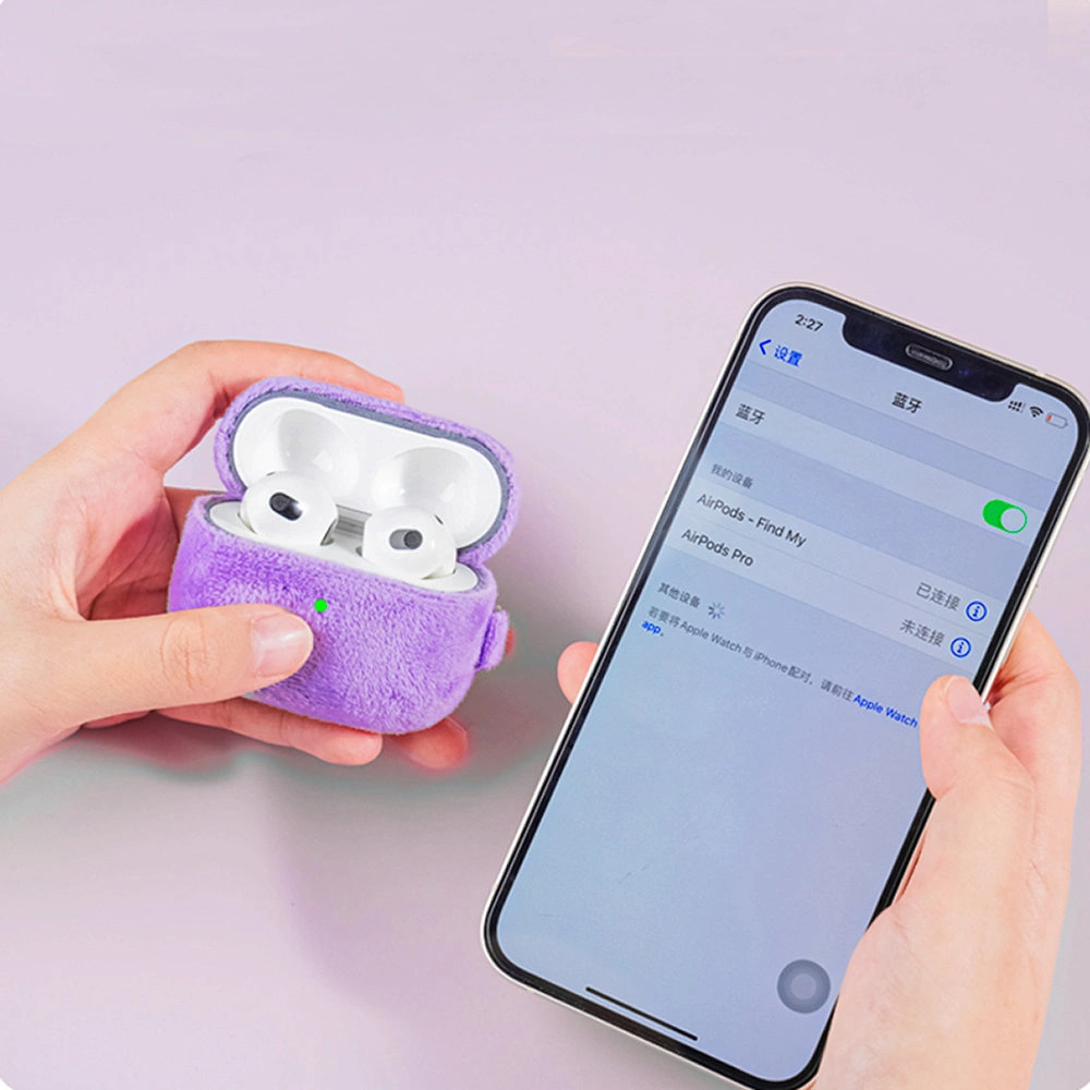 Etui Kingxbar Plush Pods Apple AirPods 3 fioletowy