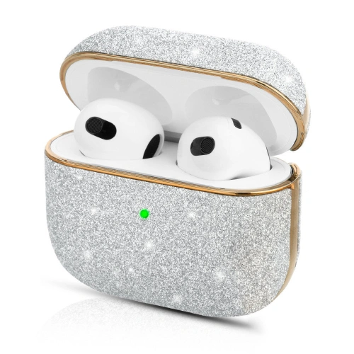 Kup Etui Kingxbar Bling Pods Apple AirPods 3 silber - KGX451 - {ean13} - Sklep Home Screen