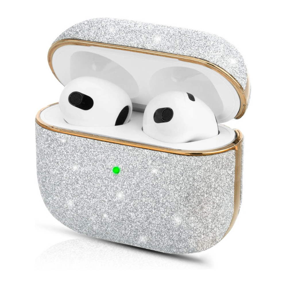 Etui Kingxbar Bling Pods Apple AirPods 3 srebrny