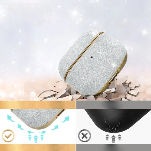 Kup Case Kingxbar Bling Pods Apple AirPods 3 silber - KGX451 - {ean13} - Sklep Home Screen