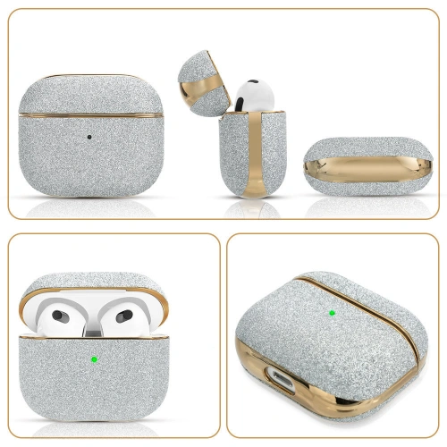 Kup Etui Kingxbar Bling Pods Apple AirPods 3 silber - KGX451 - {ean13} - Sklep Home Screen