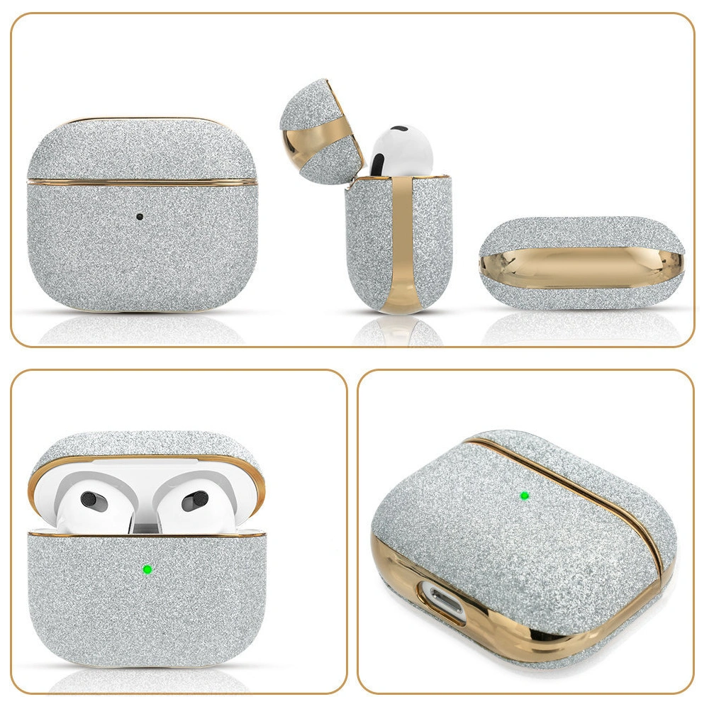 Etui Kingxbar Bling Pods Apple AirPods 3 srebrny