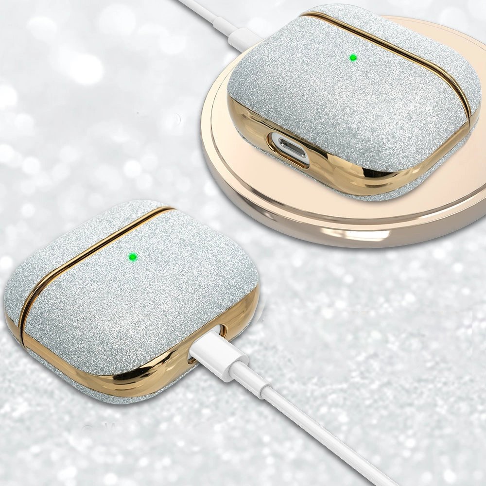 Etui Kingxbar Bling Pods Apple AirPods 3 srebrny