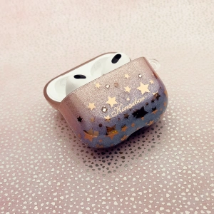 Etui Kingxbar Charm Pods Swarovski Apple AirPods 3 oranžový