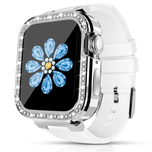 Kup Kingxbar Hvězdný Apple Watch 4/5/6/7/8/SE 40/41mm bílý průhledný - KGX456 - {ean13} - Sklep Home Screen