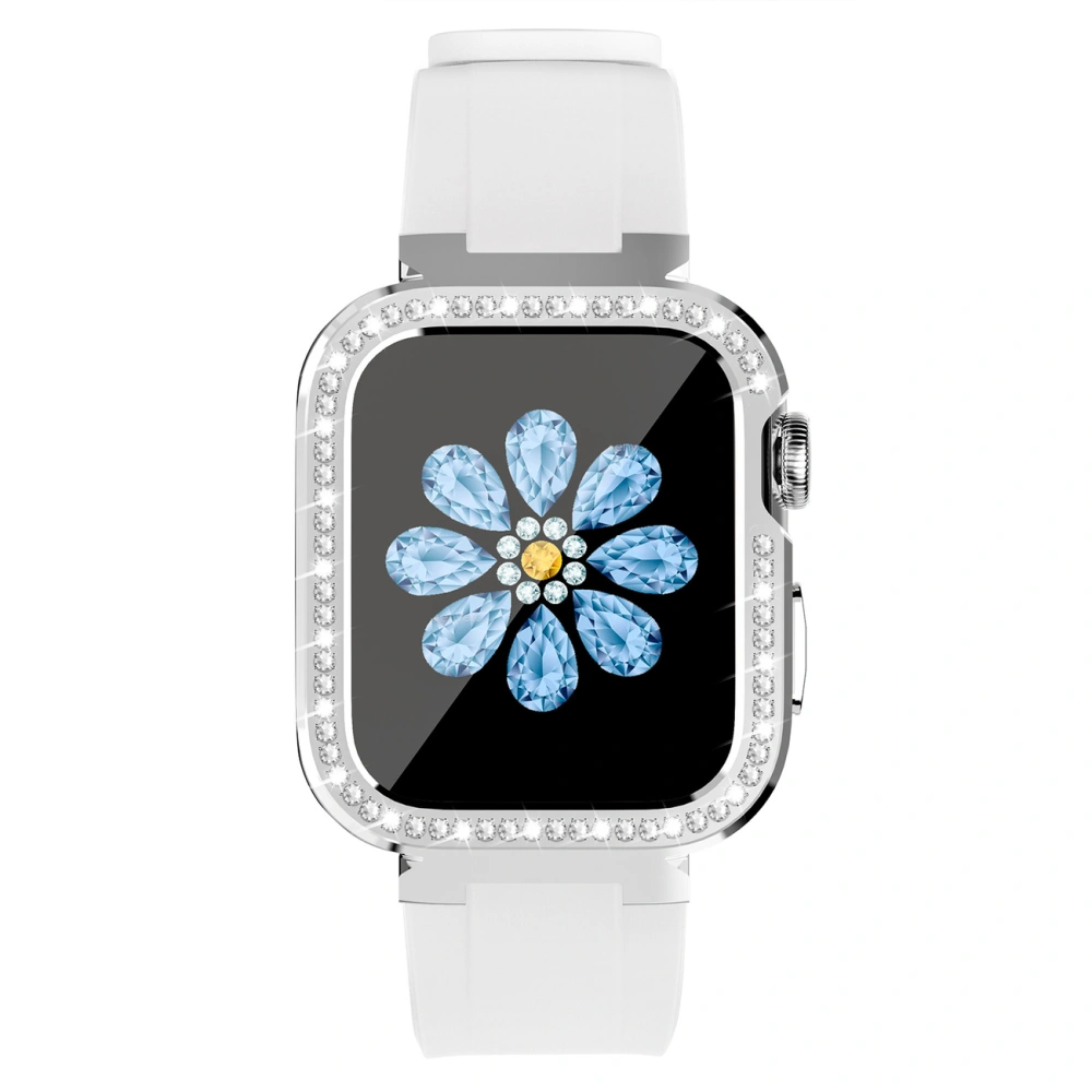 Kingxbar Starry Apple Watch 4/5/6/7/8/SE 40/41mm biały przezroczysty