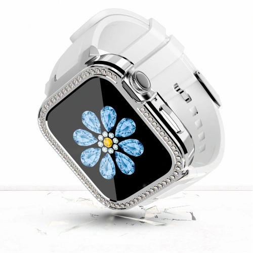 Kup Kingxbar Hvězdný Apple Watch 4/5/6/7/8/SE 40/41mm bílý průhledný - KGX456 - {ean13} - Sklep Home Screen