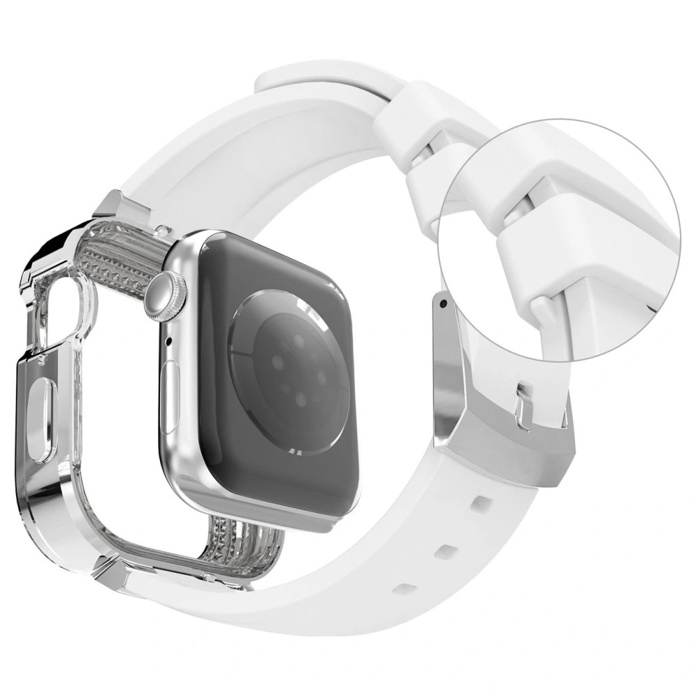 Kingxbar Starry Apple Watch 4/5/6/7/8/SE 40/41mm biały przezroczysty