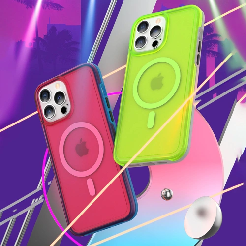 Kup Etui Kingxbar PQY Fluoreszcens MagSafe Apple iPhone 13 Pro Max piros - KGX459 - {ean13} - Sklep Home Screen