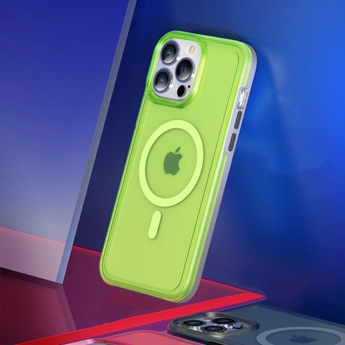 Kup Etui Kingxbar PQY Fluoreszcens MagSafe Apple iPhone 13 Pro Max piros - KGX459 - {ean13} - Sklep Home Screen