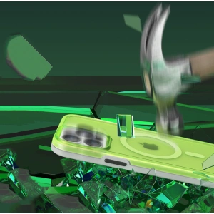 Etui Kingxbar PQY Fluorescence MagSafe Apple iPhone 13 zielony