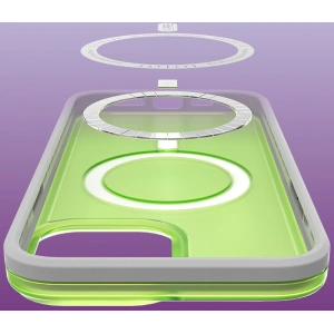 Etui Kingxbar PQY Fluorescence MagSafe Apple iPhone 13 zielony