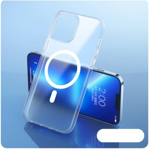 Etui Kingxbar PQY Elegant MagSafe Apple iPhone 13 Pro srebrny