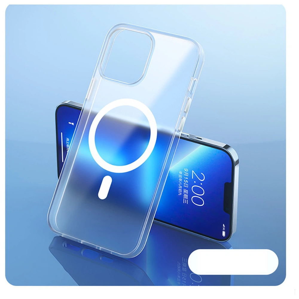 Etui Kingxbar PQY Elegant MagSafe Apple iPhone 13 Pro Max srebrny