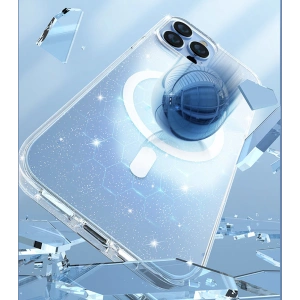 Etui Kingxbar PQY Elegant MagSafe Apple iPhone 13 Pro biały