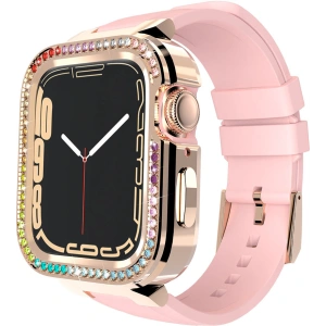 Kingxbar Starry Apple Watch 4/5/6/7/8/SE 40/41mm różowy