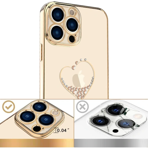 Kup Etui Kingxbar Wish Swarovski Apple iPhone 13 Pro arany - KGX477 - {ean13} - Sklep Home Screen