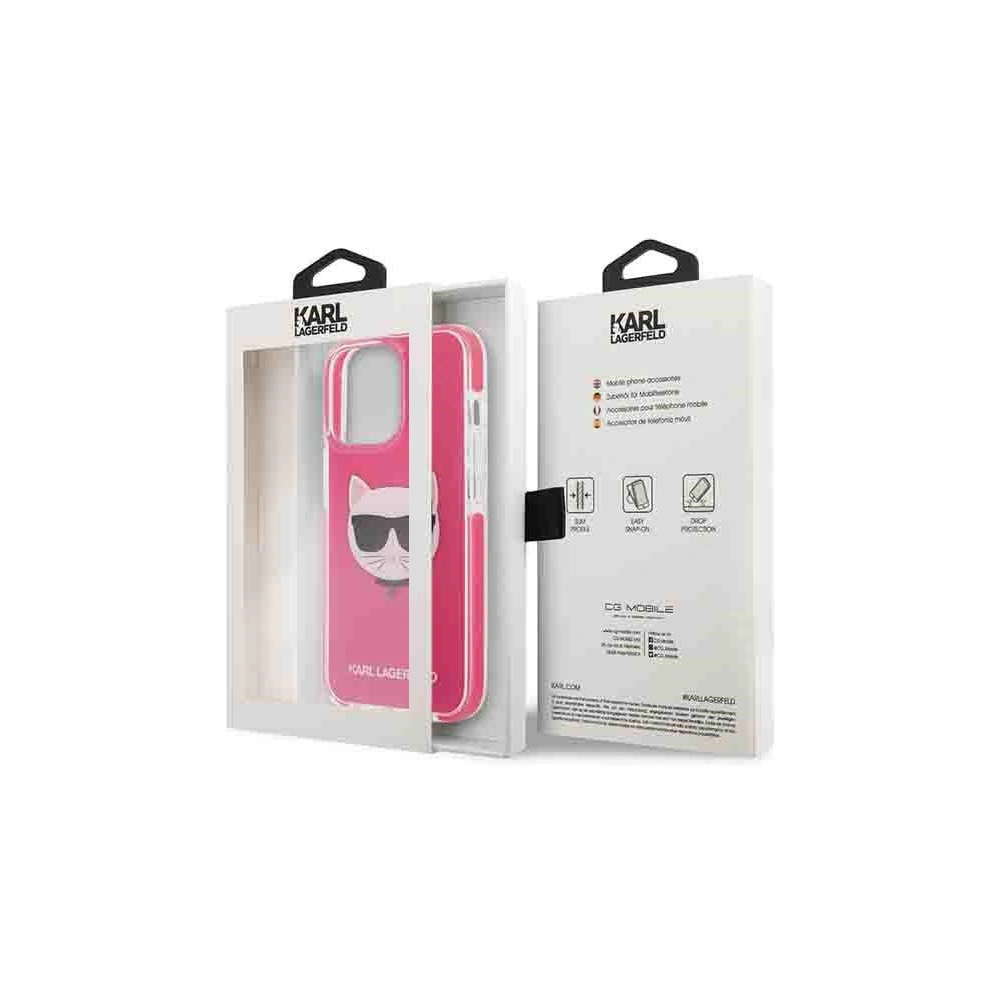 Etui Karl Lagerfeld KLHCP13LTPECPI Apple iPhone 13 Pro hardcase fuksja/fuschia Choupette Head