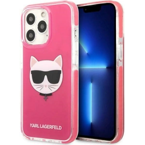Buy Karl Lagerfeld KLHCP13XTPECPI Apple iPhone 13 Pro Max hardcase fuschia Choupette Head - KLD1198 - {ean13} - Home Screen Store Europe
