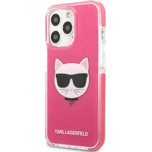 Buy Karl Lagerfeld KLHCP13XTPECPI Apple iPhone 13 Pro Max hardcase fuschia Choupette Head - KLD1198 - {ean13} - Home Screen Store Europe