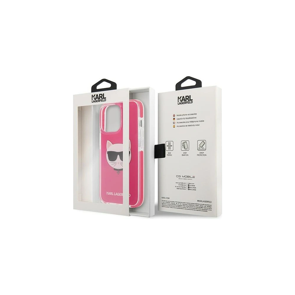 Etui Karl Lagerfeld KLHCP13XTPECPI Apple iPhone 13 Pro Max hardcase fuksja/fuschia Choupette Head