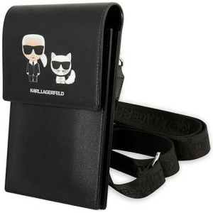 Tasche Karl Lagerfeld KLWBSAKCHSK schwarz/black Prägung Ikonik Karl und Choupette
