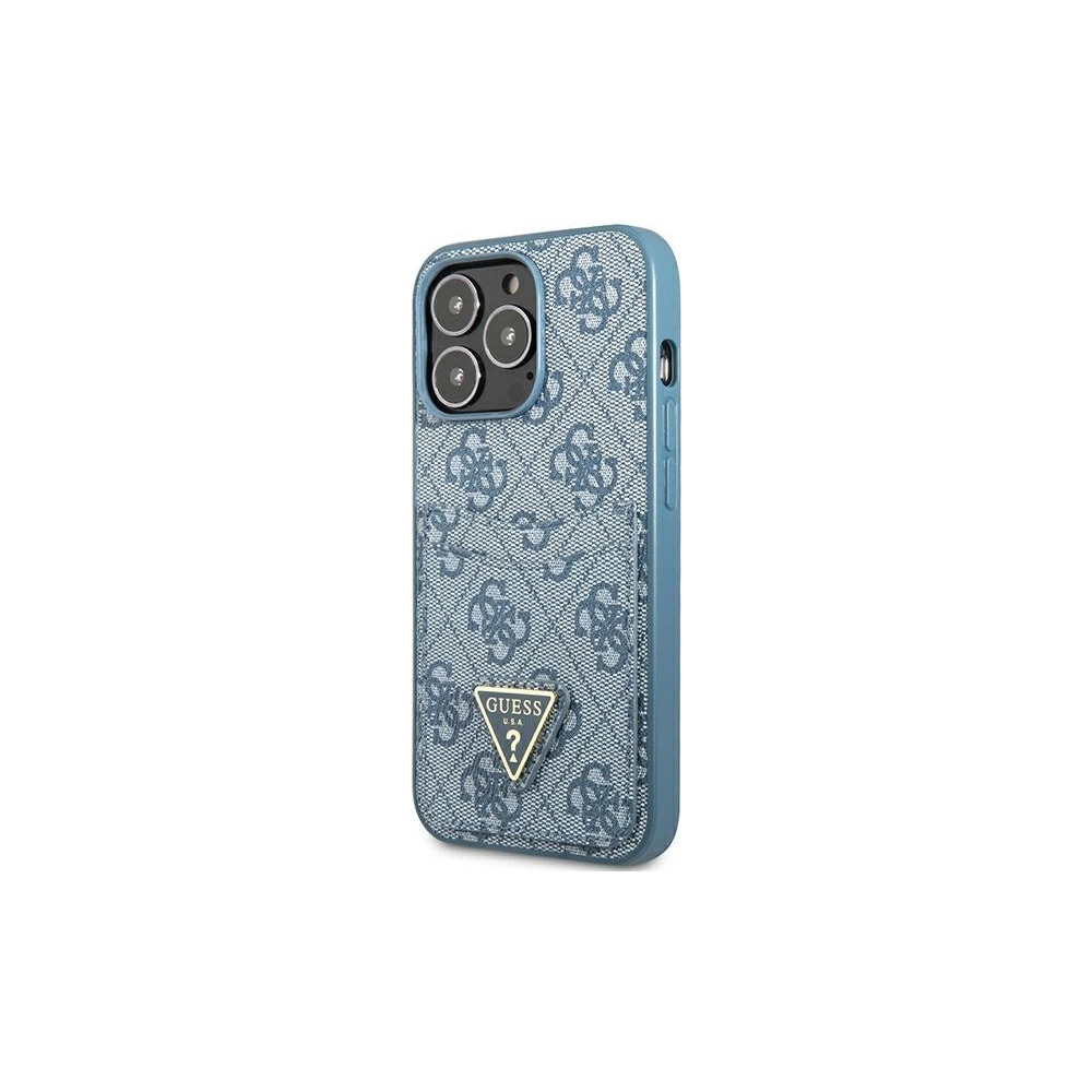 Etui Guess GUHCP13LP4TPB Apple iPhone 13 Pro niebieski/blue hardcase 4G Triangle Logo Cardslot