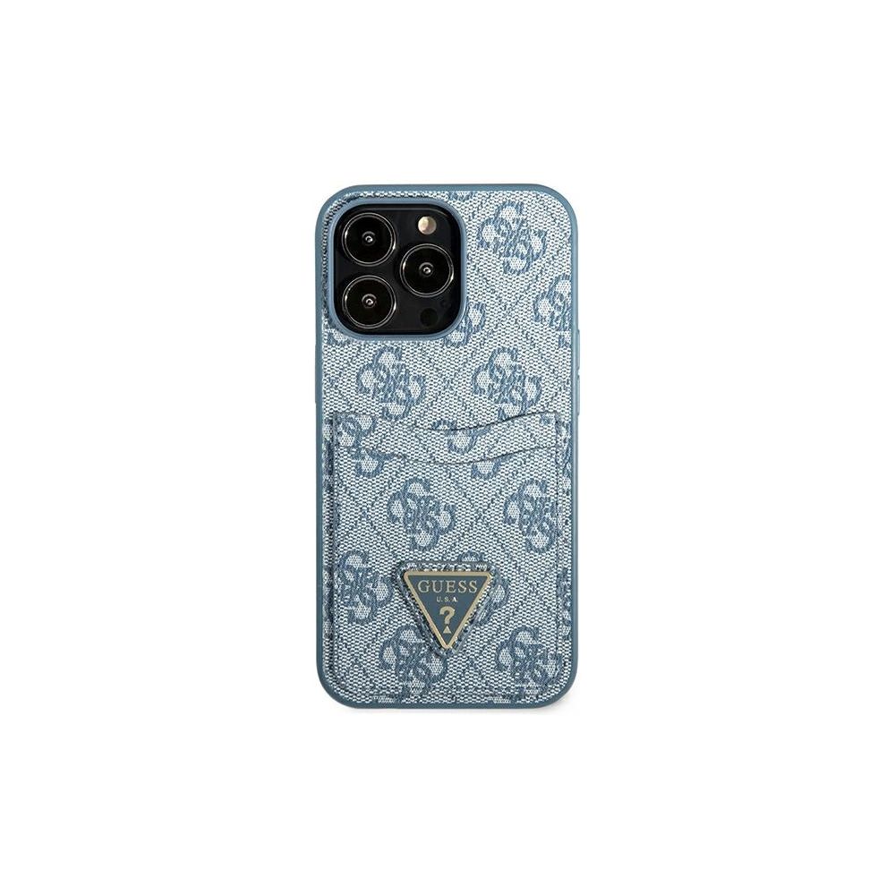 Etui Guess GUHCP13LP4TPB Apple iPhone 13 Pro niebieski/blue hardcase 4G Triangle Logo Cardslot