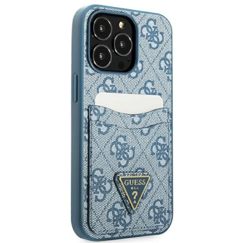 Kup Etui Guess GUHCP13LP4TPB Apple iPhone 13 Pro niebieski/blue hardcase 4G Triangle Logo Cardslot - GUE2199 - {ean13} - Sklep Home Screen